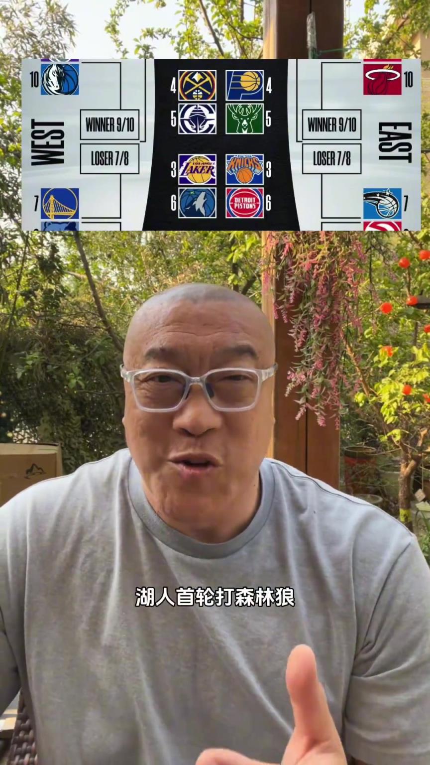 湖人打森林狼！馬?。褐灰獤|契奇像上賽季打戈貝爾那樣就行