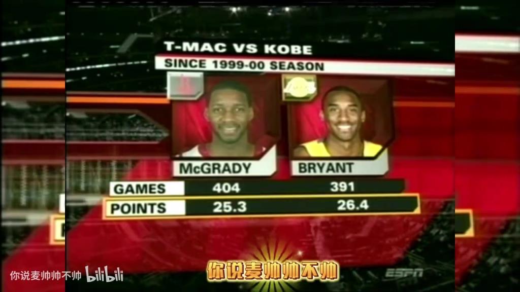 兩大王牌！07年火箭湖人賽前，轉(zhuǎn)播商放上了科比和麥迪的對(duì)比！